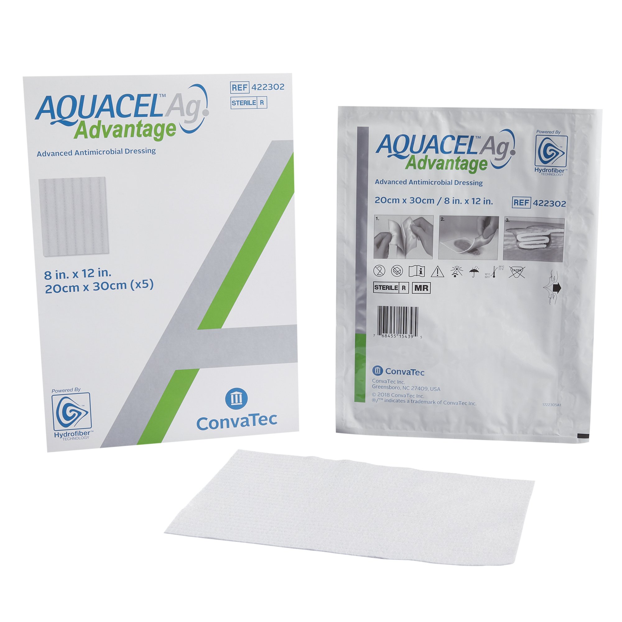 Aquacel Ag Advantage Silver Dressing, 8 x 12 Inch MK 1128277