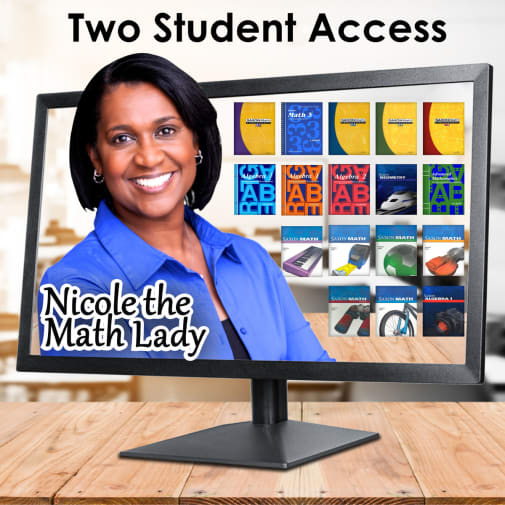 Saxon Math Pass: On-Demand Video Lessons and Automated Grading for 3 Students (1 year)