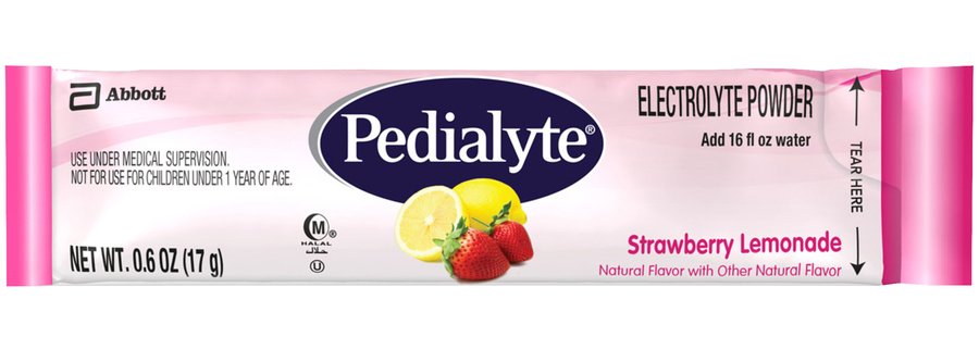 Pedialyte Strawberry Lemonade Electrolyte Powder MK 1130200
