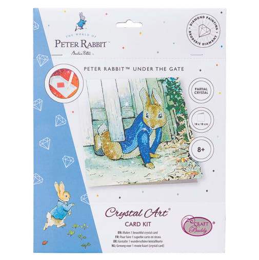 Crystal Art Card Kit - Peter Rabbit Under the Fence