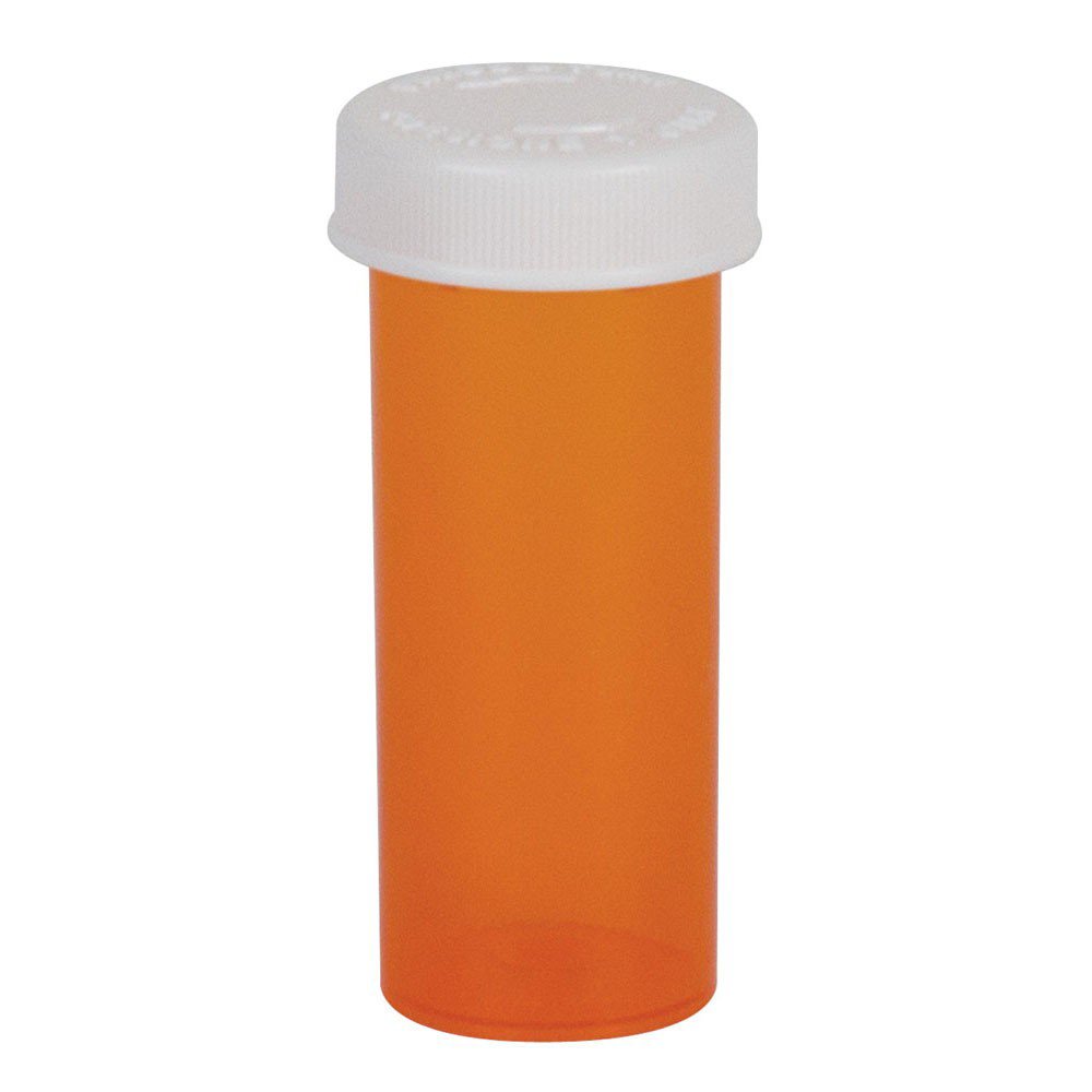 Ezy Dose Push & Turn Amber Prescription Vial, 30 Dram Capacity MK 739959