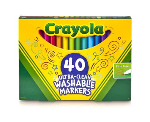 Crayola Ultra-Clean Washable Fine Line Markers 40 count