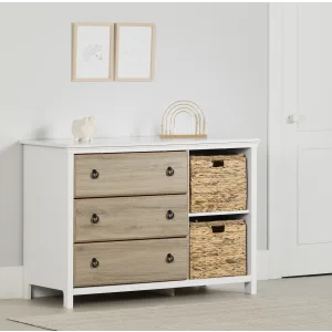 3-Drawer Dresser with Baskets