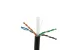 Cat6 Bulk Ethernet Cable, Unshielded, Solid, CMX, Spool, 1000 ft, 600 Mhz, Black