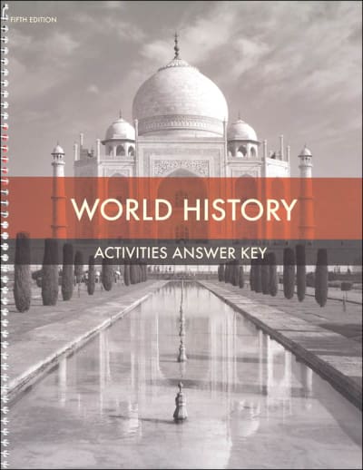 BJU Press World History Student Activities Answer Key 5th Edition