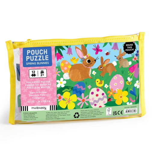 Spring Bunnies Pouch Puzzle (12 pieces)