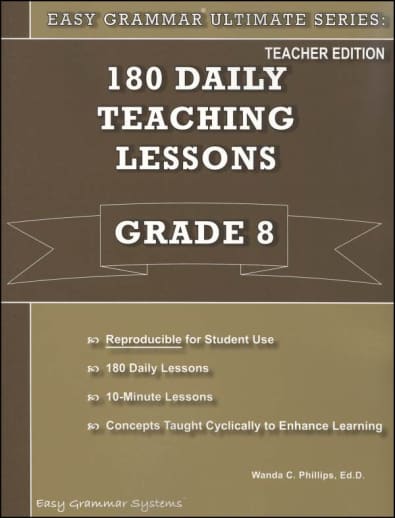 Easy Grammar Ultimate Series Grade 8 Teacher Edition