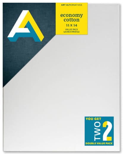 Canvas Economy Cotton Stretched 2 pack (11 x 14)