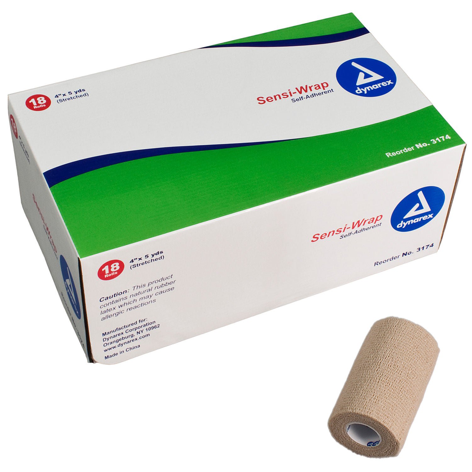 Sensi-Wrap Self-adherent Closure Cohesive Bandage, 4 Inch x 5 Yard MK 575252