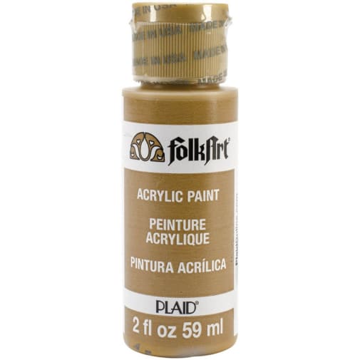 Folkart Color Acrylic Paint Gilded Oak - 2 oz