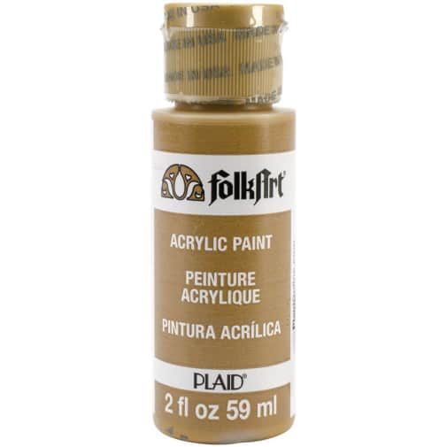 Folkart Color Acrylic Paint Gilded Oak - 2 oz