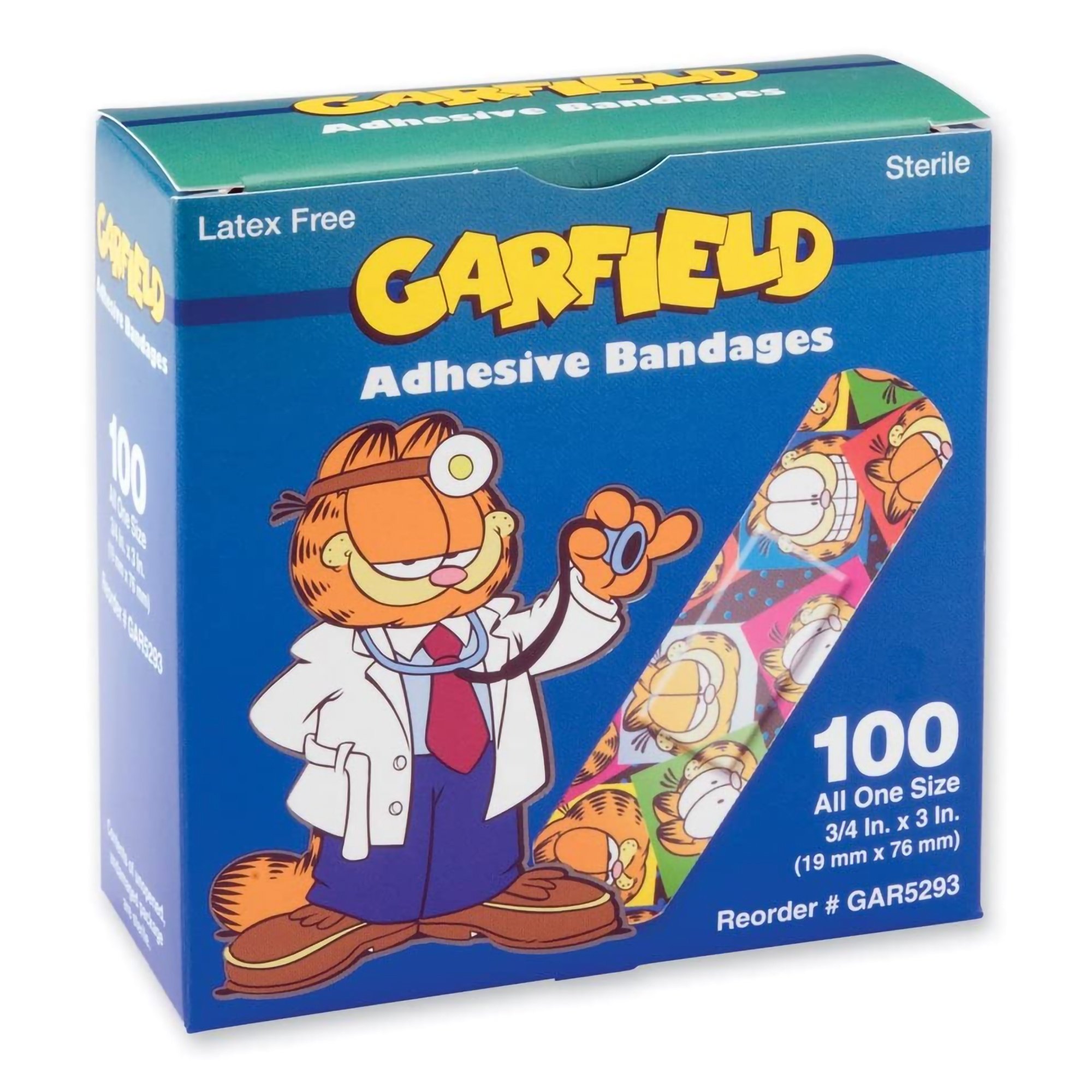 ASO Kid Design (Garfield) Adhesive Strip, 3/4 x 3 Inch MK 364904