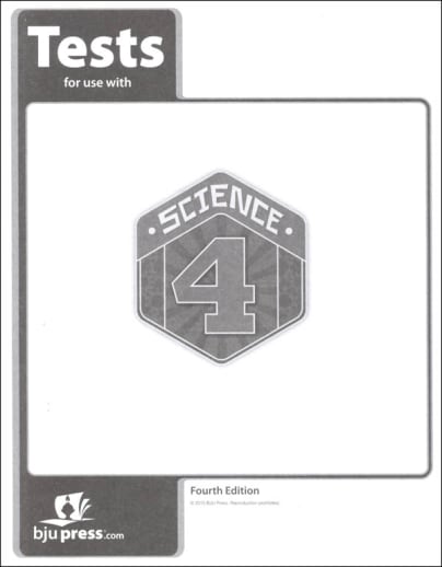 BJU Press Science 4 Tests Only 4th Edition