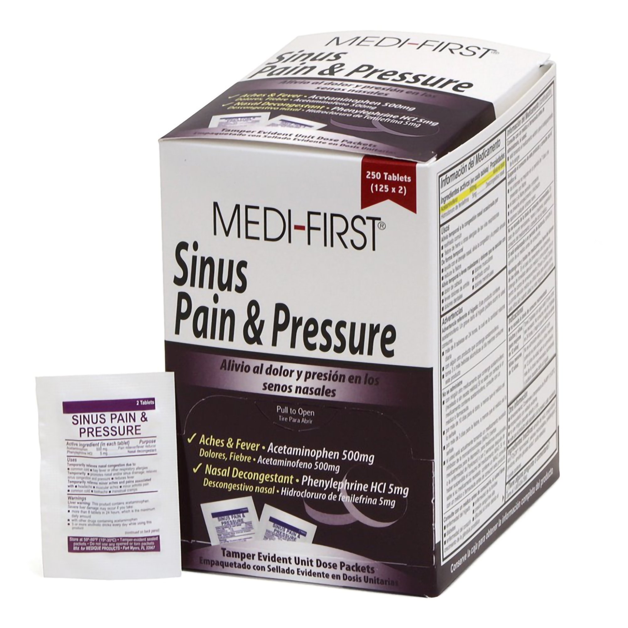 Medi-First Acetaminophen / Phenylephrine Sinus Relief MK 769187