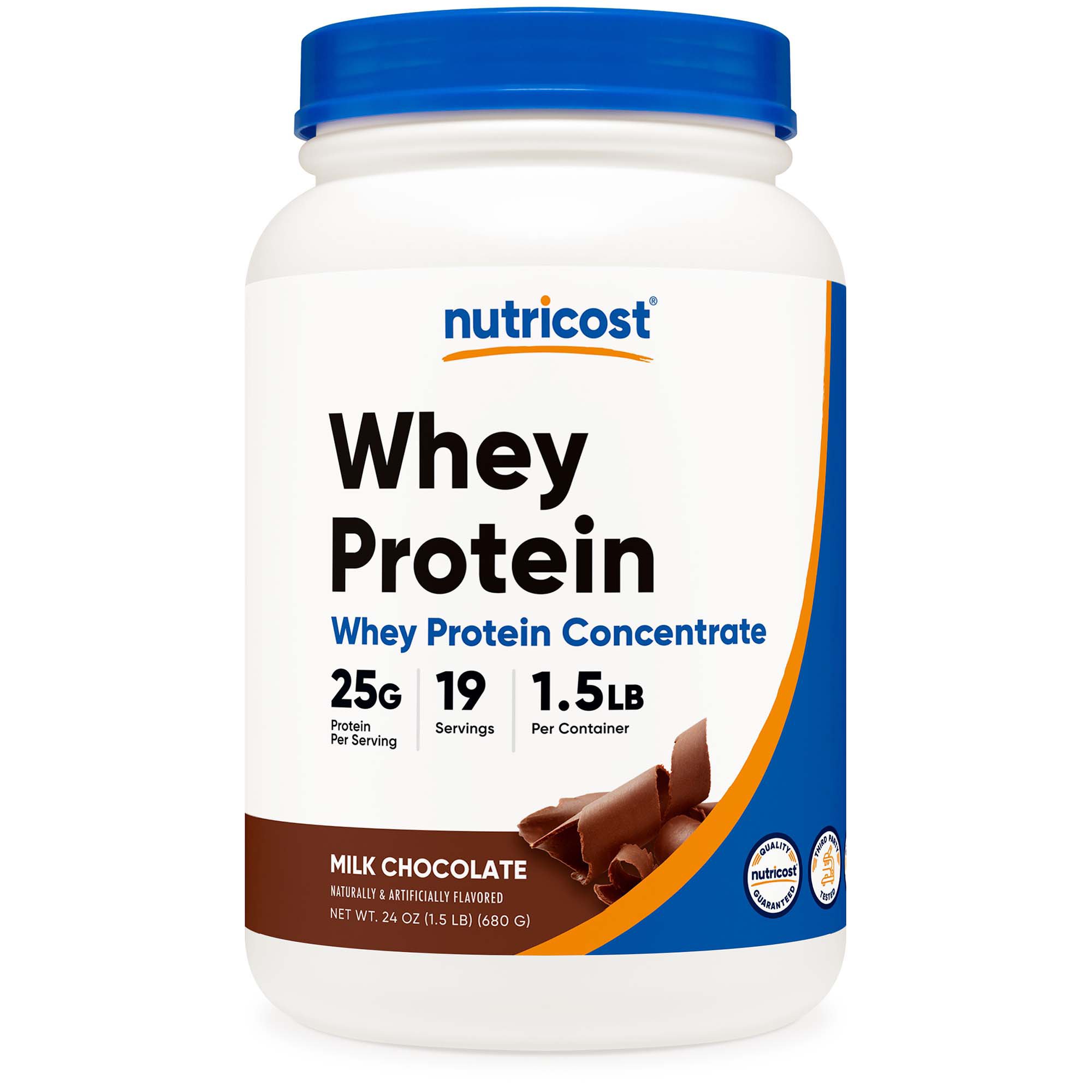 Oral Supplement Nutricost Whey Protein Concentrate Chocolate Flavor Powder 1-1/2 lbs. Canister MK 1270267