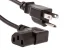 AC Power Cord, 5-15P to C13 Right Angle, 18 AWG, 3ft
