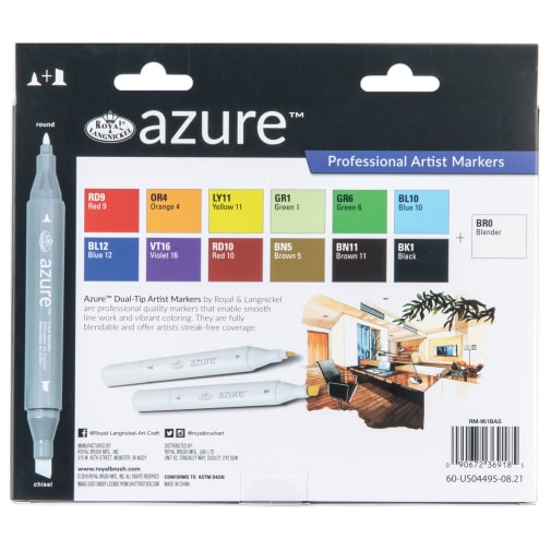 Azure Basic Color Marker Set (13 piece)