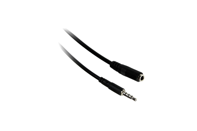 6Ft 3.5mm 4-Pole M/F Stereo TRRS Audio Cable