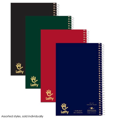Left-Handed 1 Subject 8"x5" Notebook 80 sheets
