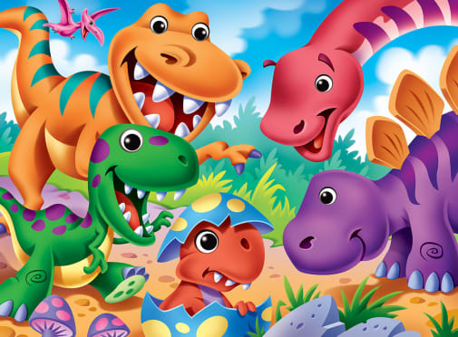 Googly Eyes Puzzle - Dinosaurs (48 piece puzzle)