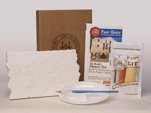Mission of San Antonio De Valero - Alamo Fresco Tiles (Hands on History Pottery Kit)