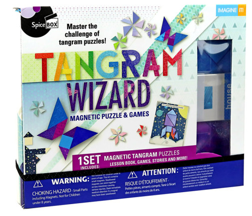 Tangram Wizard: Magnetic Puzzle & Games Kit