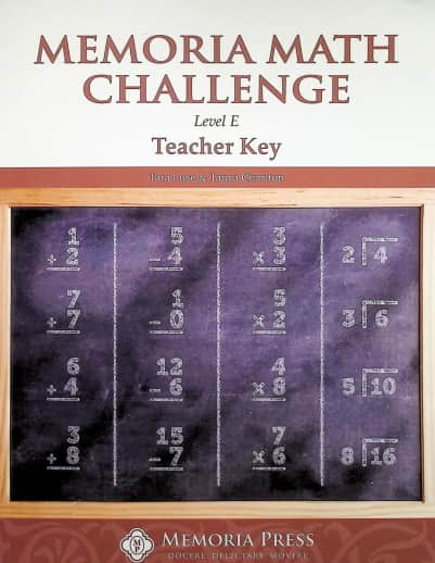 Memoria Math Challenge Level E Teacher Key
