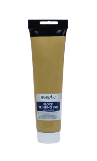 Block Ink Water Soluble - Gold (5oz Tube)