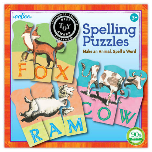 eeboo Animal Spelling Puzzles