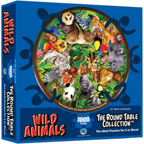Wild Animals 1000 Piece Puzzle (Round Table Collection)
