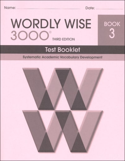 Wordly Wise 3000 3rd Edition Test Book 3