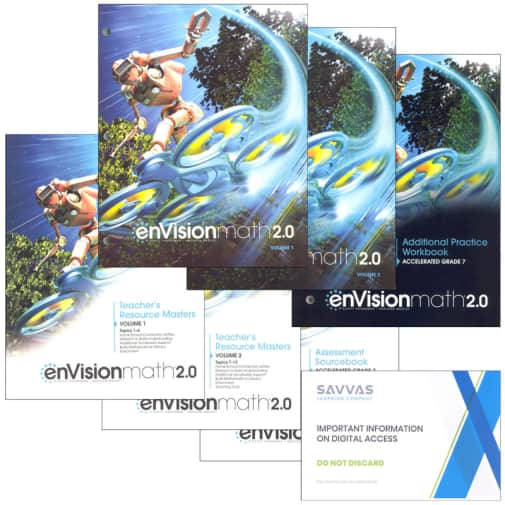 Savvas EnVision Math 2.0 Accelerated 7th Grade HomeSchool Bundle (2018 Edition)