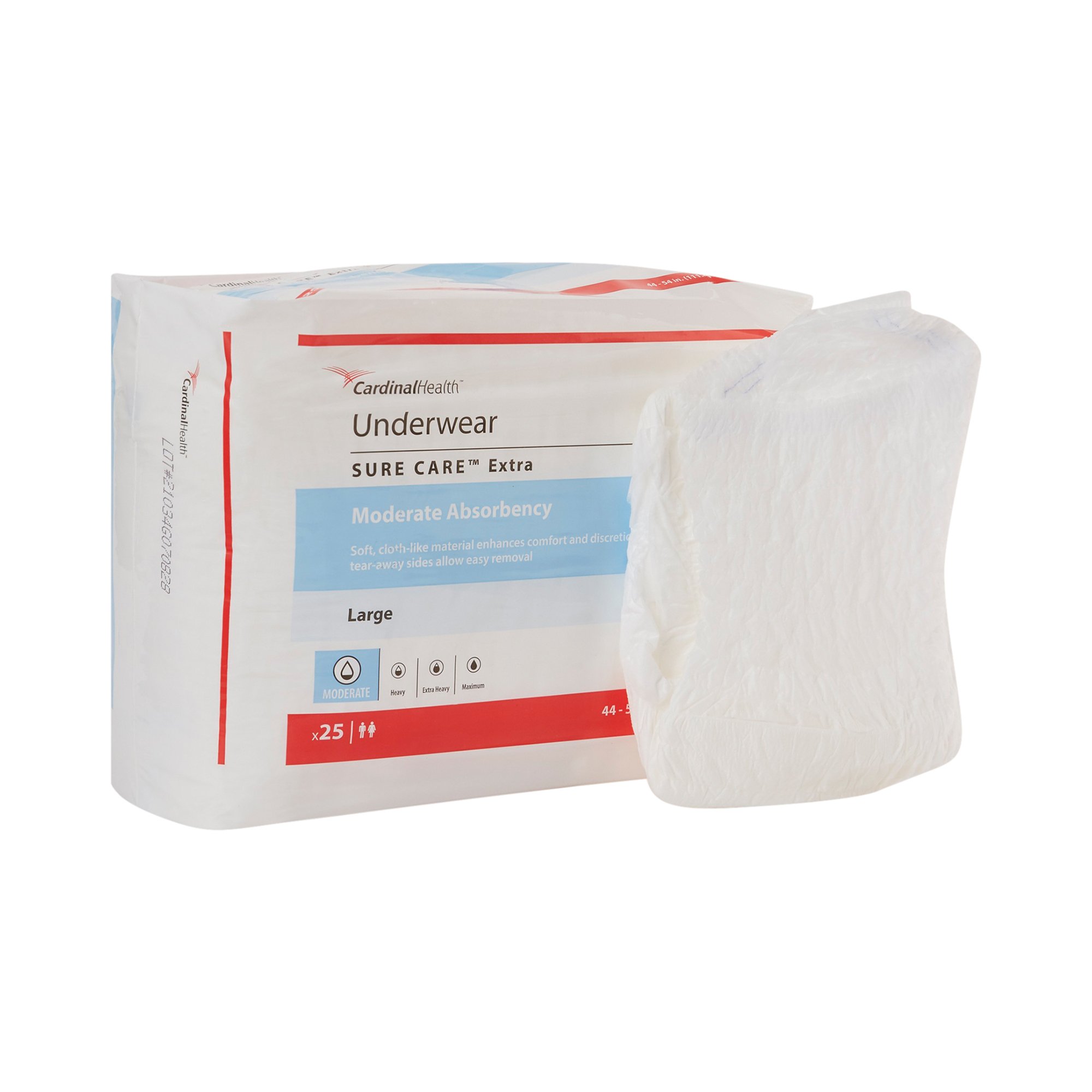 Sure Care Extra Moderate Absorbency Incontinence Underwear, Large MK 814881