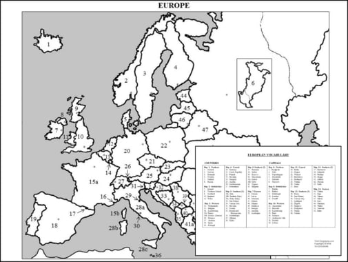 Trick Geography: Europe Review Card