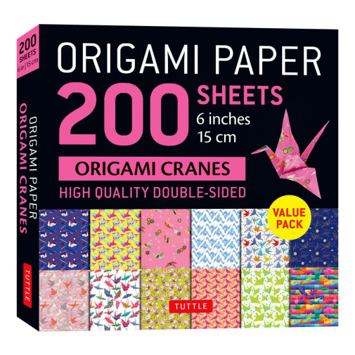 Origami Paper - 200 Sheets Origami Cranes 6"