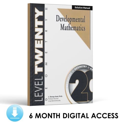 Developmental Math: Level 20 Solution Manual | Geometry 2: Two-Dimensional Figures (6 Month Access)