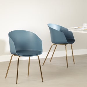 Flam - Dining Chair with Metal Legs - Set of 2 Flam - Dining Chair with Metal Legs - Set of 2