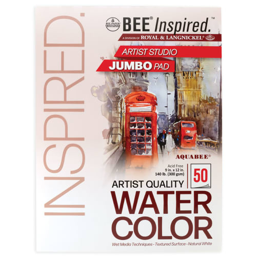 Bee Inspired 9" x 12" Jumbo Watercolor Pad (50 sheets)