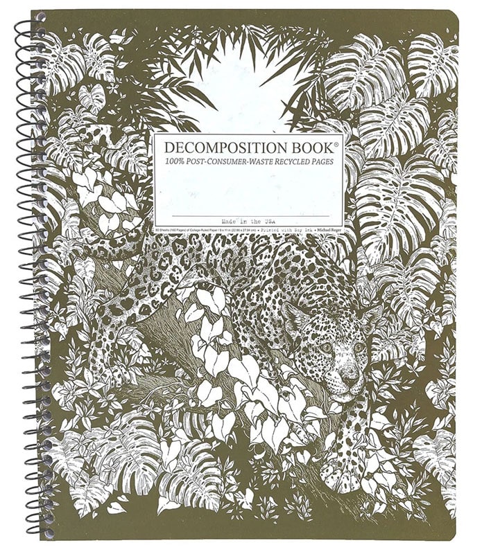 Jaguar XL Decomposition College-Ruled Book (9" x 11")