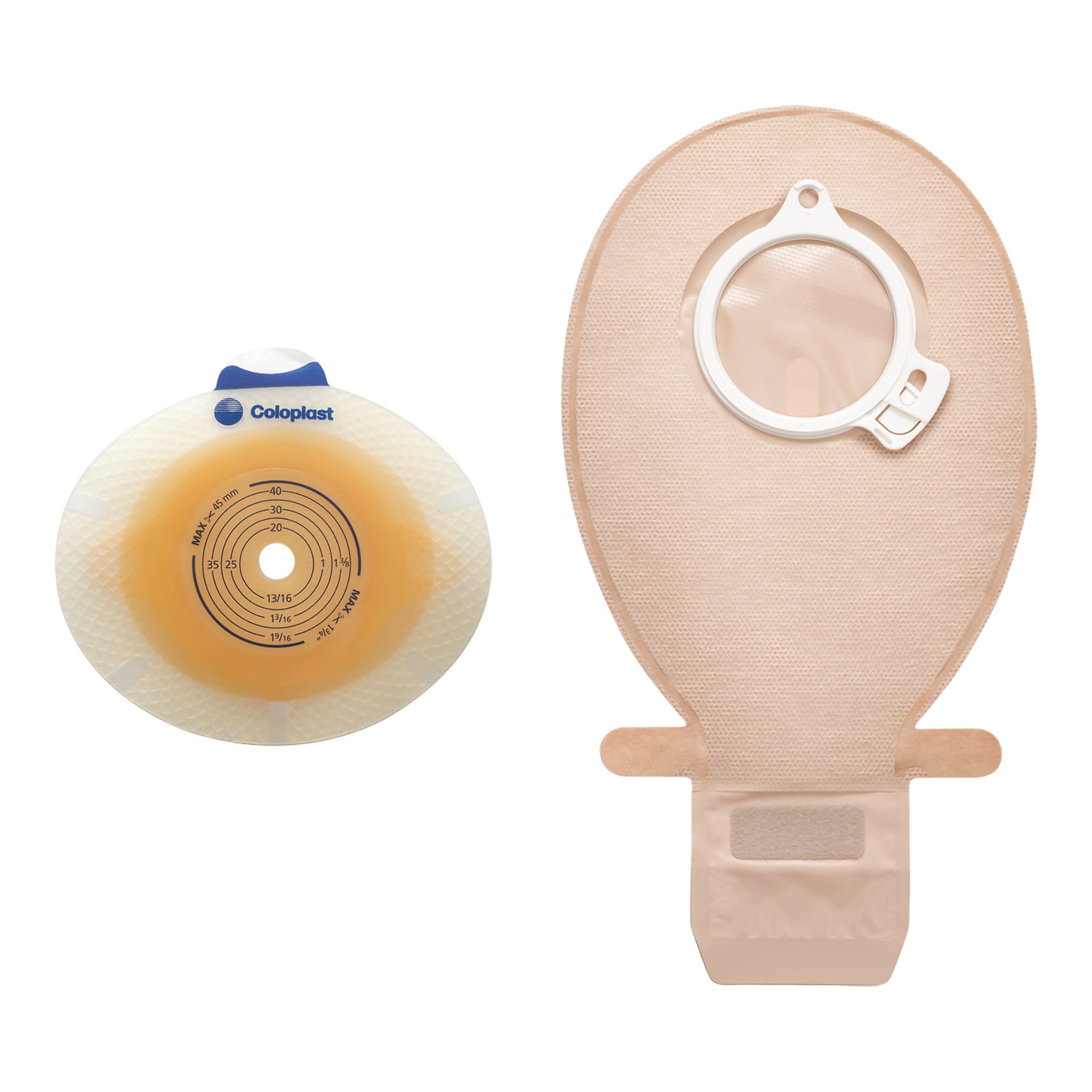 SenSura Click Convex Light Ostomy Barrier, 31 mm Stoma Opening, Red Color Match MK 679665