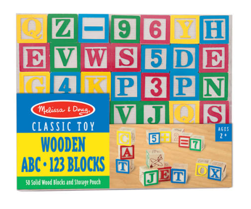 Melissa & Doug Wooden ABC/123 Blocks