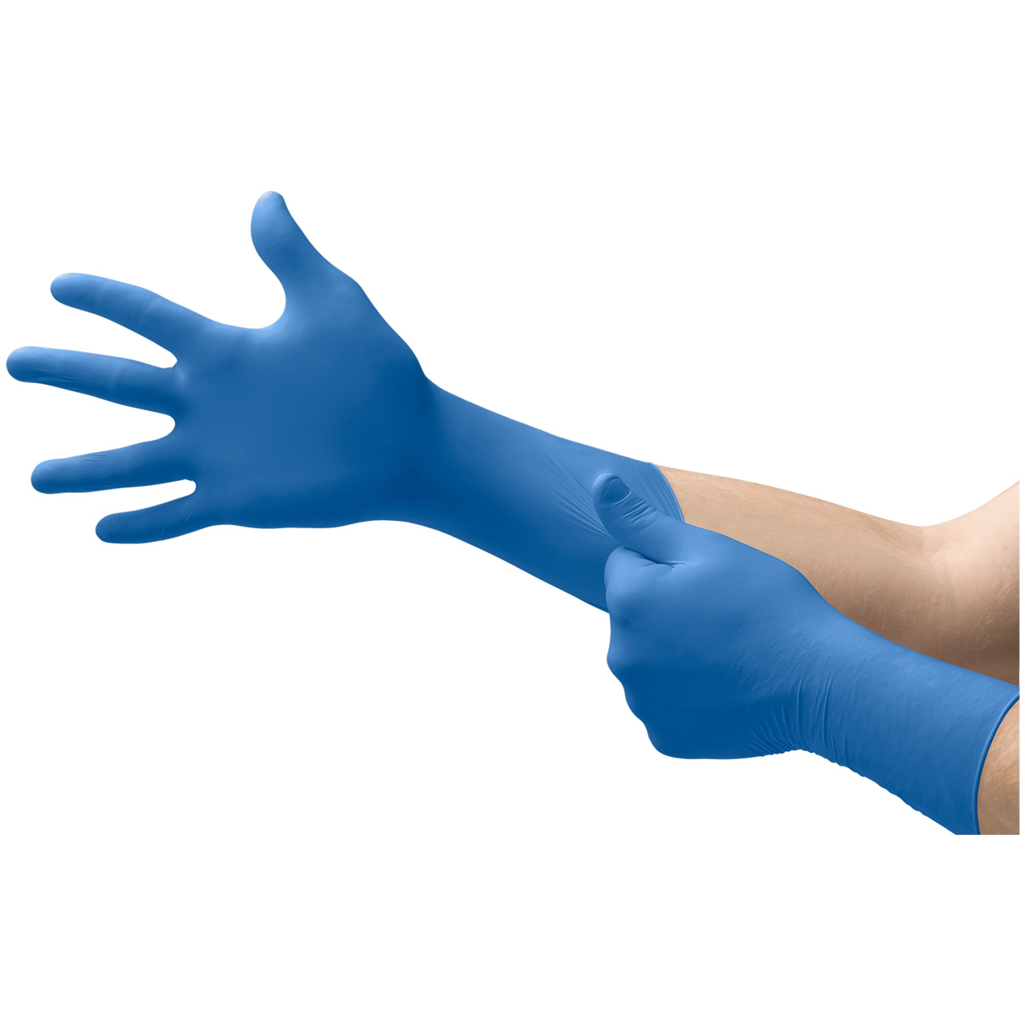 SafeGrip Latex Extended Cuff Length Exam Glove, Small, Blue MK 306873