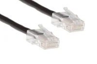 Cat5e Ethernet Patch Cable, Non-Booted, UTP, 2 ft, Black, 10 Pack