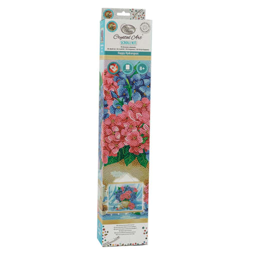 Crystal Art Scroll Kit: Happy Hydrangeas