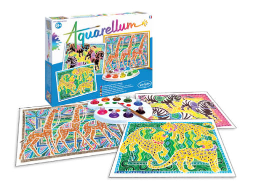 Aquarellum Large - Zebras, Giraffes, Panthers
