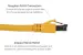 Cat8 Ethernet Patch Cable, Shielded, 40Gbps, Snagless, 15 ft, Yellow