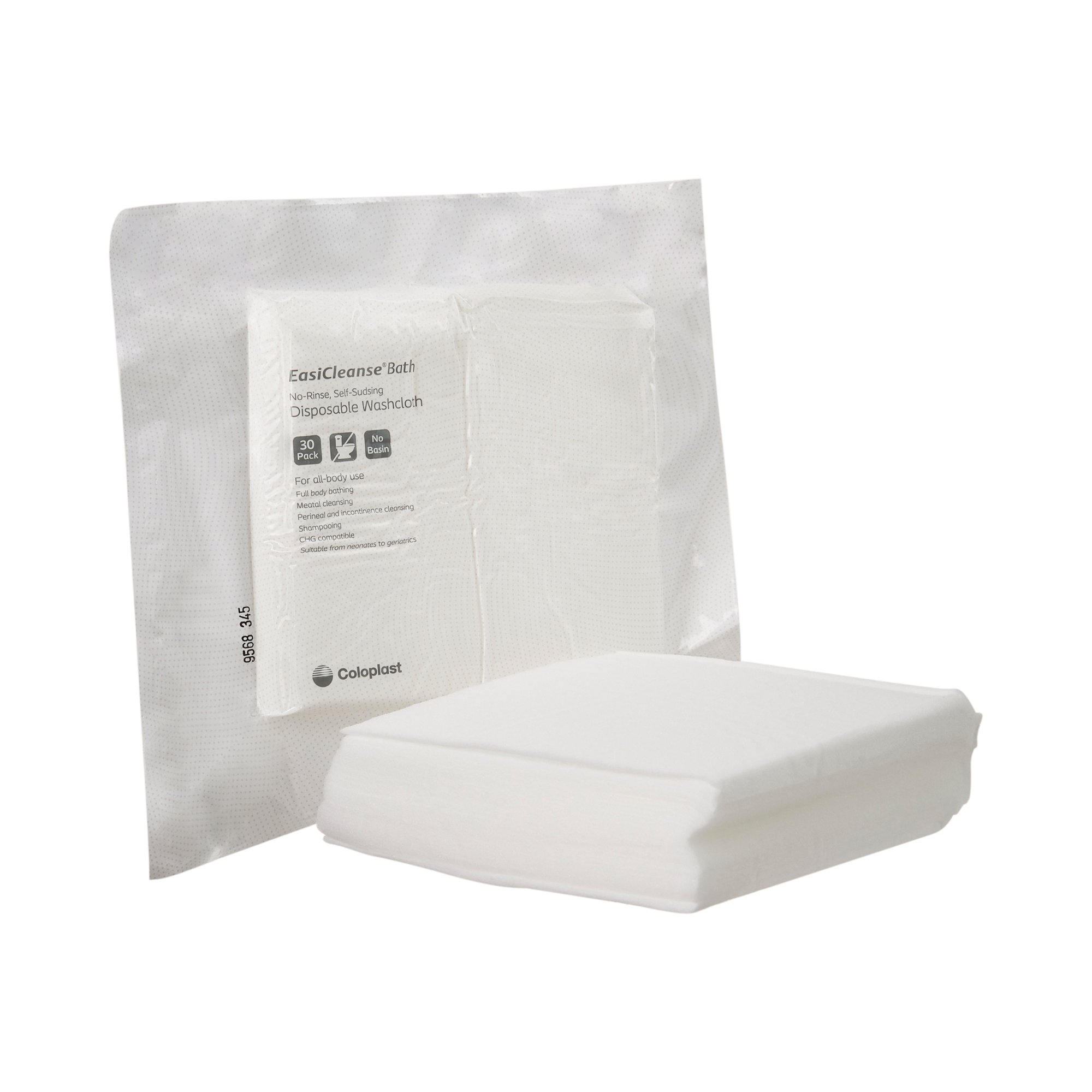 EasiCleanse Bath No-Rinse, Self-Sudsing Wipes, Scented, 20 x 20 Centimeter MK 454879