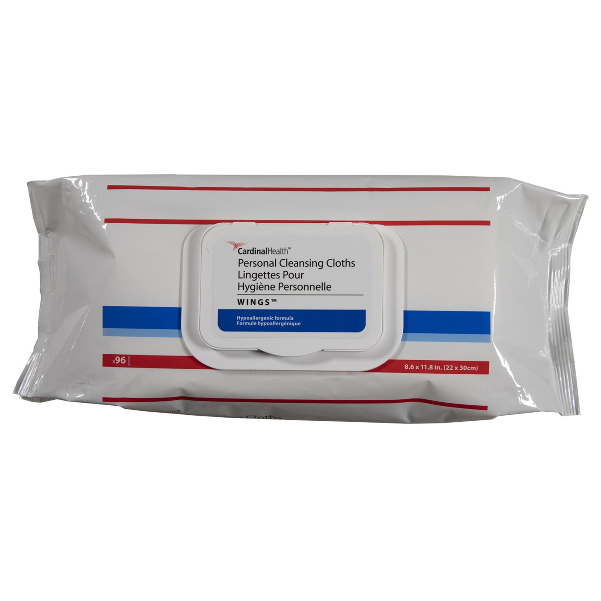 Cardinal Health Wings Personal Cleansing Cloths, Soft Pack, 96 ct. MK 1189850