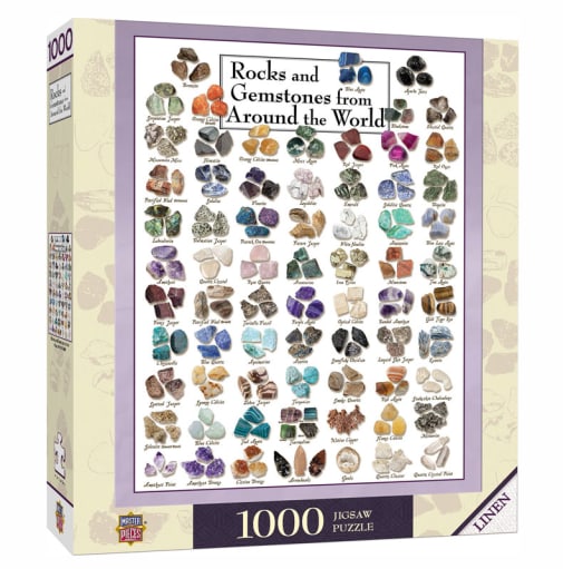 Rocks and Gemstones Puzzle - Poster Art (1000 piece)
