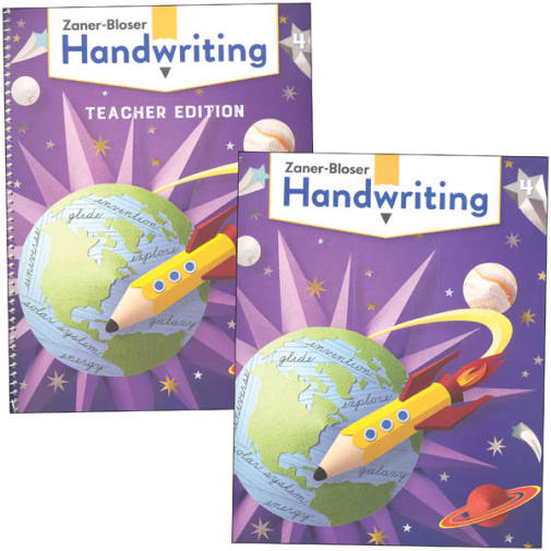 Zaner-Bloser Handwriting Grade 4 Home School Bundle - Student Edition/Teacher Edition (2020 edition)